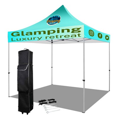 10' X 10' Custom Printed Pop Up Tent Kit With Steel Frame