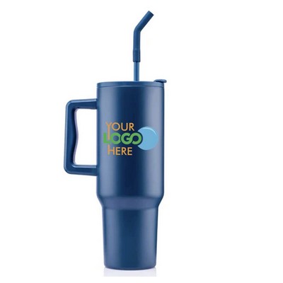 40 Oz. Recycled Tumbler w/Straw