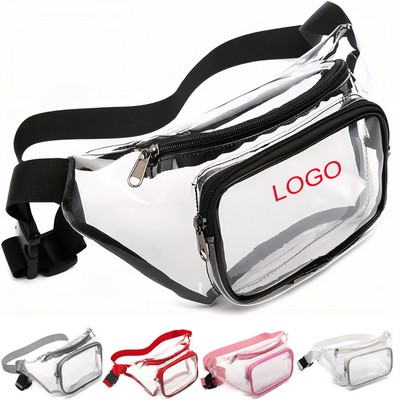 Waist Bag Stadium Approved Clear PVC Transparent Fanny Pack