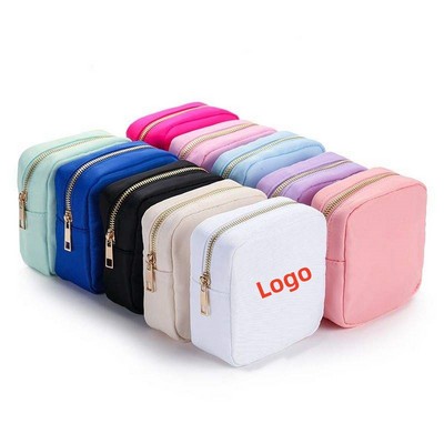 Custom Nylon Cosmetics Bag Travel Make up Pouch