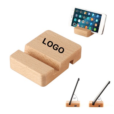 Natural Wood Phone Dock Stand