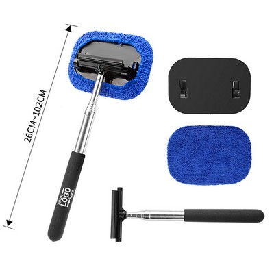 2 In 1 Car Rearview Mirror Glass Cleaning Wiper