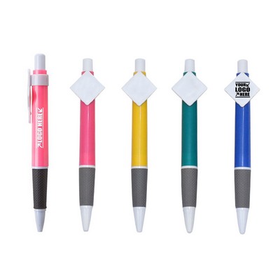 Square Clip Anti-Slippy Ballpoint Pen