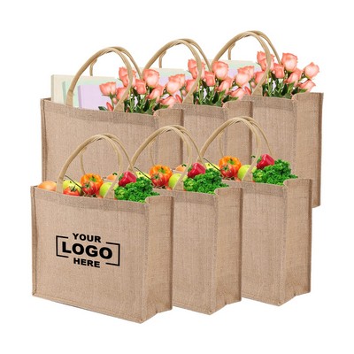 Extra Large Durable Jute Shopping Tote Bag.