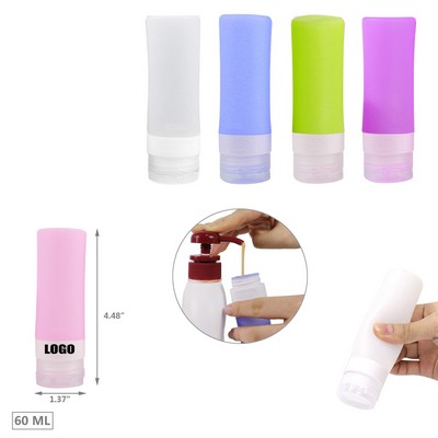 60Ml Silicone Cylinder Travel Bottle