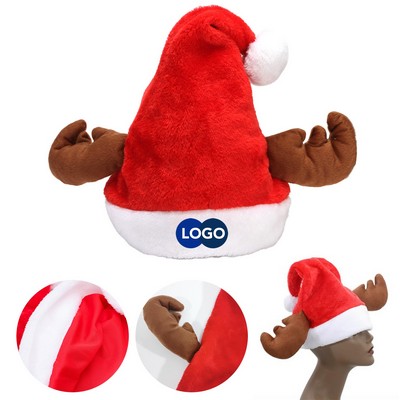Christmas Santa Hat With Antlers