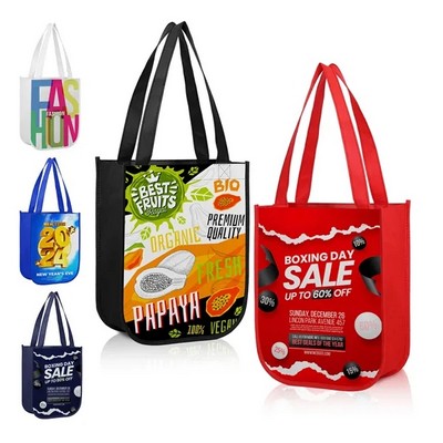Small Laminated Curved Bottom Non-Woven Gift Bag