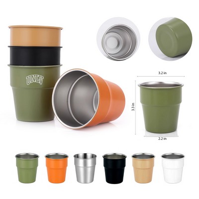 10 Oz Stainless Steel Drinking Stackable Cup