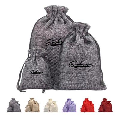 Eco-friendly Burlap Drawstring Gift Bag