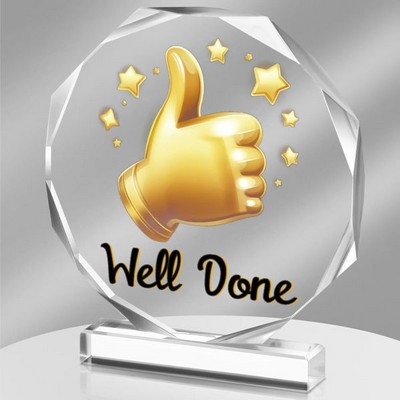 Larger Round Edge Crystal Glass Awards