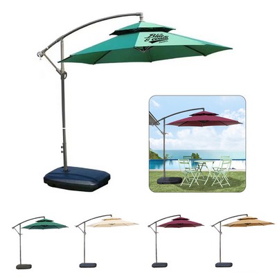 10Ft Cantilever Offset Umbrella with Water Injection Base