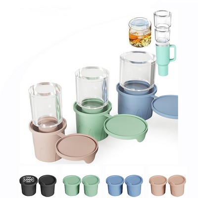 Silicone Cylinder Ice Cube Tray.