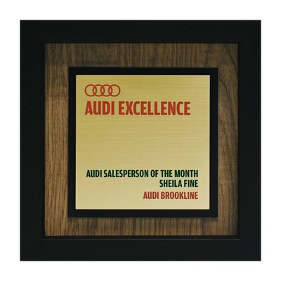 Newbury 6" x 6" Square Award with Gold Plate