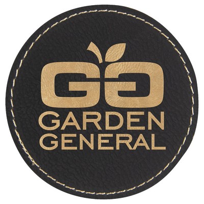 Round Leatherette Patch with Adhesive