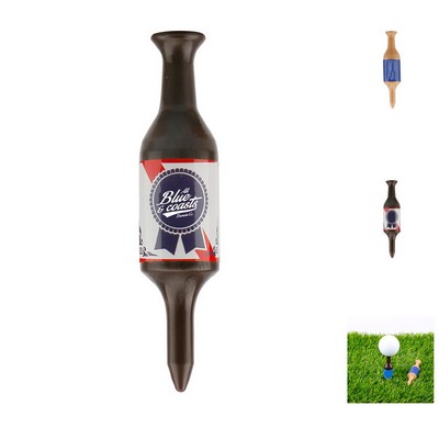 Beer Bottle Flight Path Golf Tool with Recyclable Holder