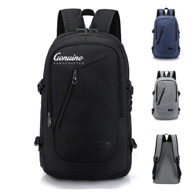 Anti-Theft Laptop Backpack with USB Charging Port