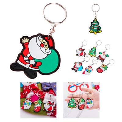 Custom 2D Epoxy PVC Flexible Rubber Keychain