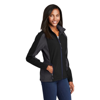 Sport-Tek Women's Colorblock Soft Shell Jacket.