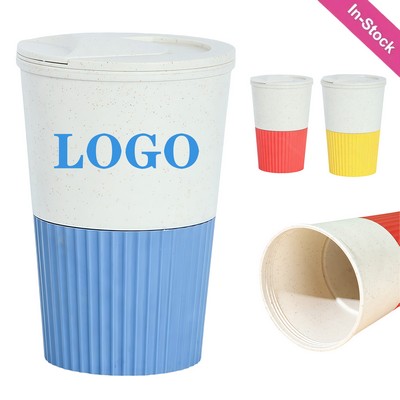 13 Oz Wheat Straw Coffee Cup with Lid