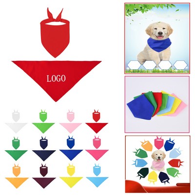 DIY adjustable solid color pet bibs (S-L)