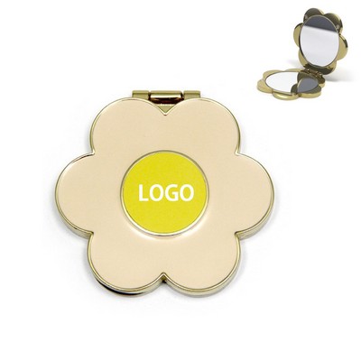 Zinc Alloy Folding Petal Pocket Mirror