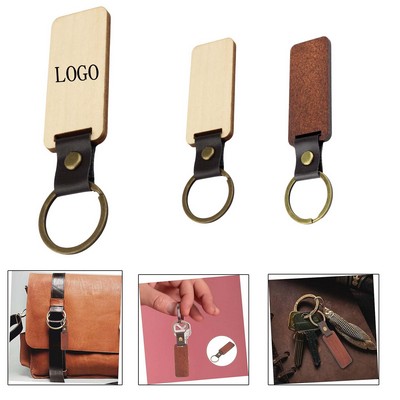 Engraved Wooden Keychain Pendant