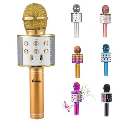 Wireless LED Karaoke Microphone with Recorder and Colorful Light