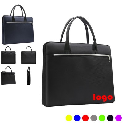 Heavy Zipper Busines Briefcase Document Bag
