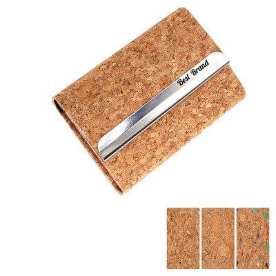 Wood Grain Business Name Card Holder