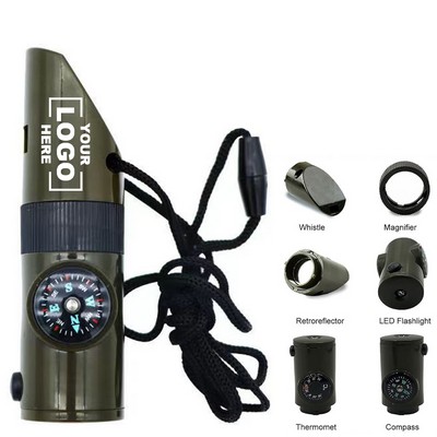 Outdoor Survival Compass with Whistle