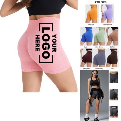 Elevate Your Practice with Women's High-Waist Fitness Yoga Shorts