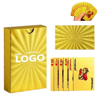 Gold Foil Plastic PVC Waterproof Playing Cards