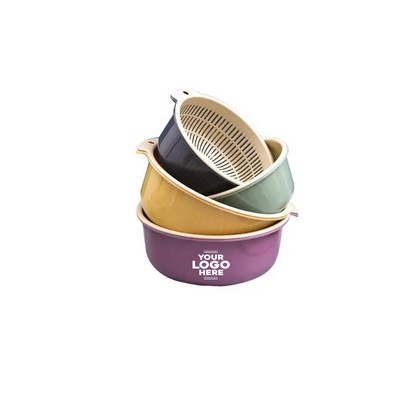 Double Layer Drain Fruit Vegetable Basket