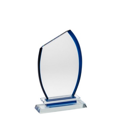 Blue Sail Crystal Award, 7.25"H