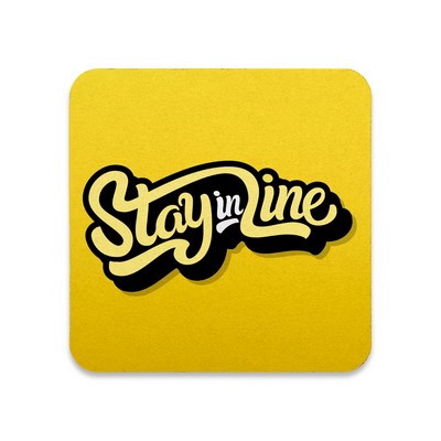 3.5" x 2mm Square Pulpboard Coaster - 4 color print