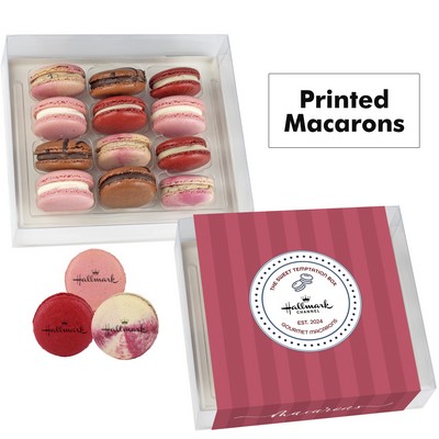 Printed Macaron Gift Set / 12 Pack - The Sweet Temptation Box