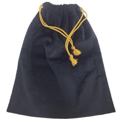 Black Velvet Drawstring Bag (9 1/2" x 13 1/4")