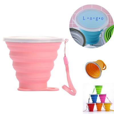 Collapsible Silicone Travel Cups with Lids