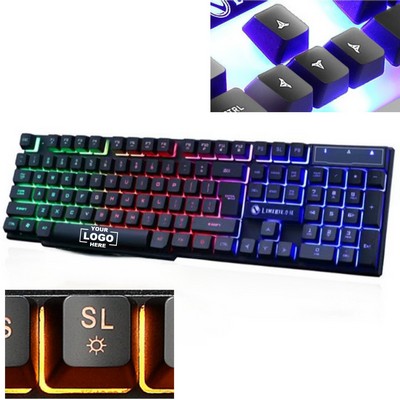 Multiple Color Rainbow LED Backlit Gaming Keyboard