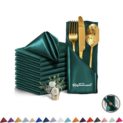 Premium Reusable Restaurant Satin Napkin Beverage
