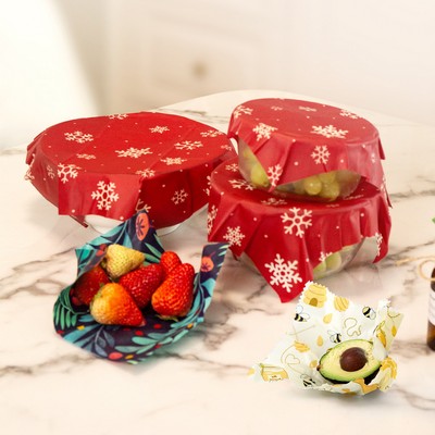 3 Pack Beeswax Wraps for Food Storage, Sandwich Wrappers