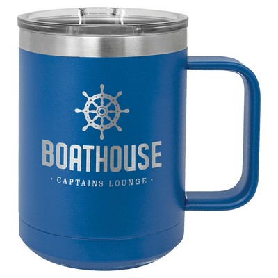 Polar Camel 15 oz. Royal Blue Vacuum Insulated Mug with Slider Lid