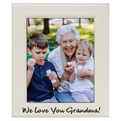 8" x 10" White Leatherette Photo Frame