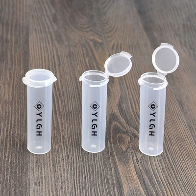 22 mm Diameter Plastic Storage Tube With Flip Lid