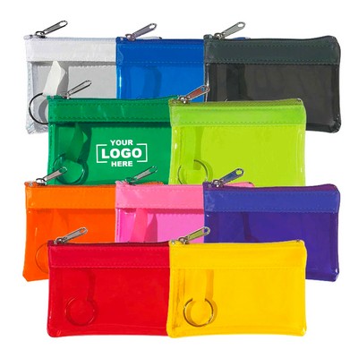PVC Wallet Coin Purse With Key Ring