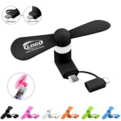 Cell Phone 2 In 1 Mini Fan