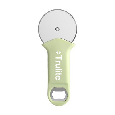 Stainless Steel Pizza Cutter With Bottle Opener