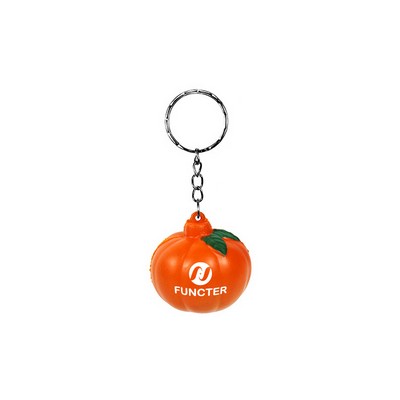 PU Simulated Pumpkin Stress Reliever Ball Keychain