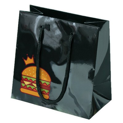 6-1/2 x 3-1/2 x 6-1/2 Custom Printed Gloss Euro Tote 100/ctn