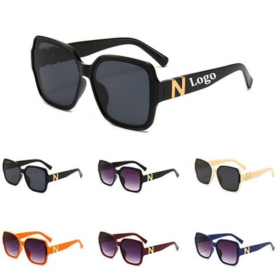 Letter N Square Frame Sunglasses